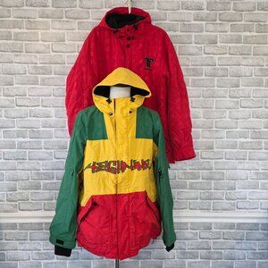 Vintage Technine Snowboard Jacket Liner Set Rare Colorway Men XL Retro Ski *flaw